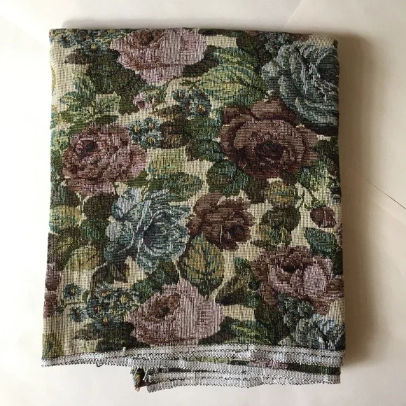 Floral tapestry fabric. 56x42 inches. - Picture 1 of 8